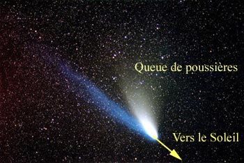 Queue de poussi&egrave;res com&eacute;taire