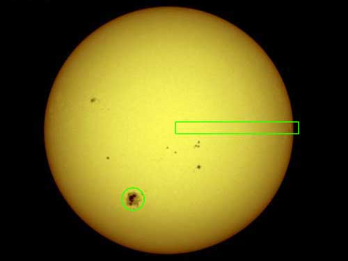 Soleil en lumi�re "visible"