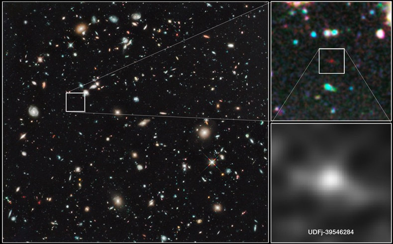 XDF: galaxie la plus lointaine &copy;HST