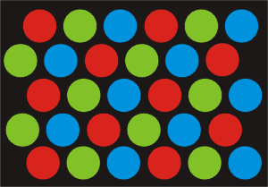 addition de couleurs: rouge, vert et bleu