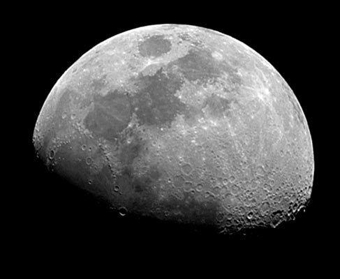 La Lune &agrave; la webcam